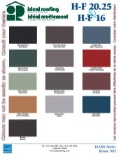 Tin Roofing Color Chart