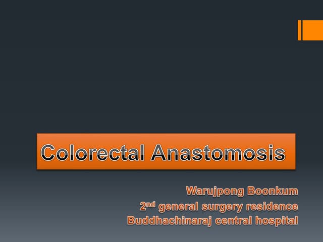 Colorectal anastomosis