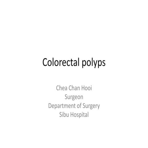 Colorectal polyps