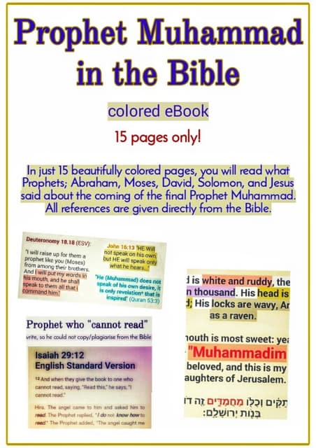 Colored ebook prophet muhammad in the bible 15 pages