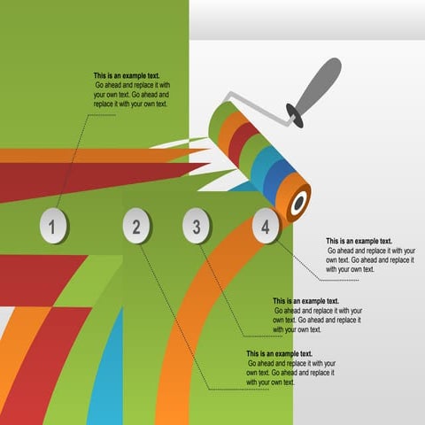 Color Process Diagram for PowerPoint by PoweredTemplate.com