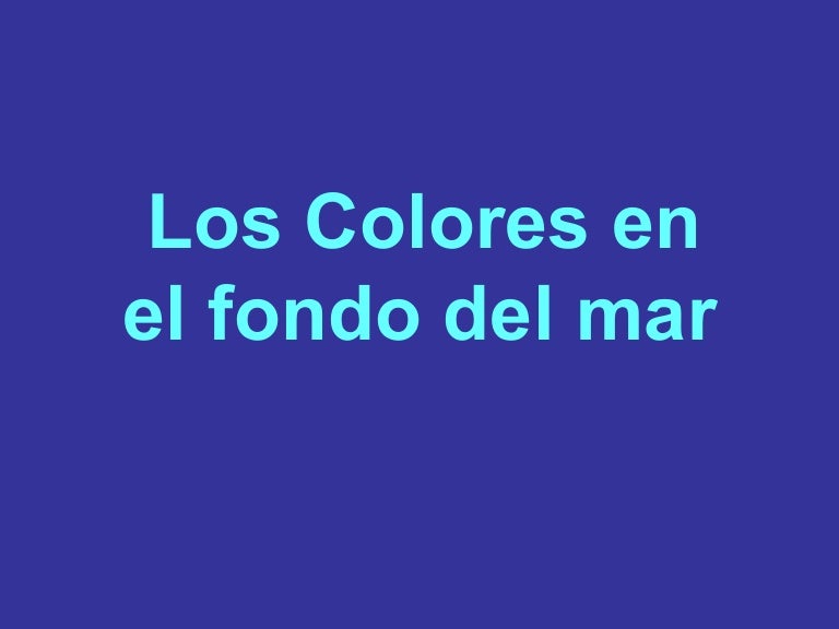 Colores Del Oceano