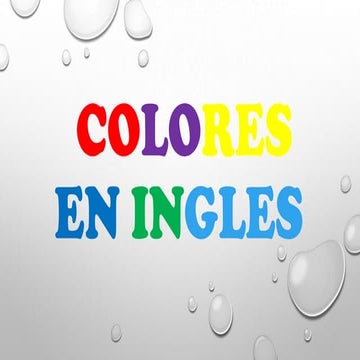 Colores en ingles | PPTX