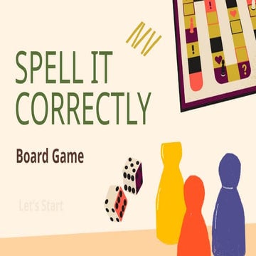 Colorful Illustration Spell it Correctly Board Game Presentation.pptx