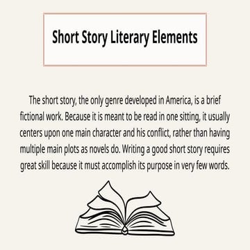 Colorful illustrative English Language Arts Short Story Elements Presentation...