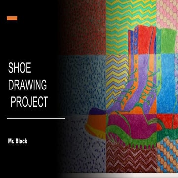 Colorful shoe drawing project
