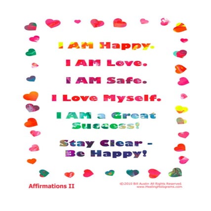 Color healing art affirmations