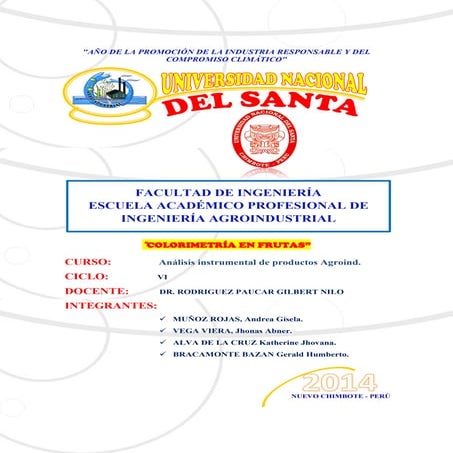 Colorimetría en manzana