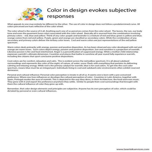 Balance in design the most fundamental element of the arts | PDF