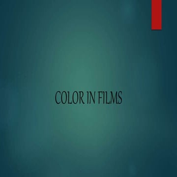 Color in films | PPTX