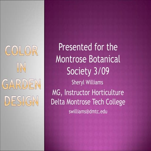Color In Garden Design For Montrose Botanical