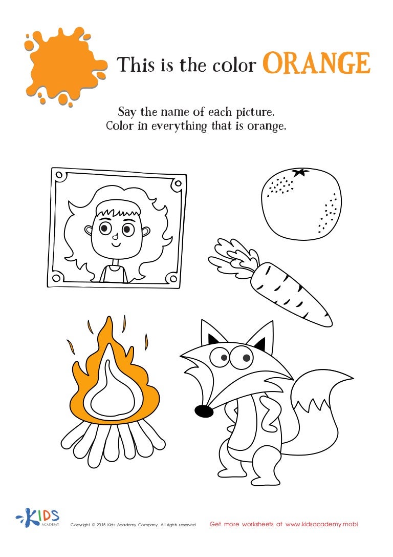 Free Printable Color Orange Worksheets Free Printable Color Orange Worksheets