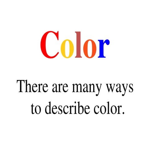 color warna dalam seni rupa pembagian warna