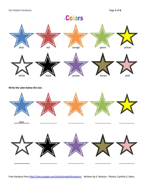 ESL Helpful Handouts-Colors1