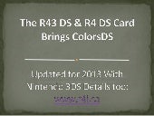 R4 DS Card - ColorsDS Brings Digita...