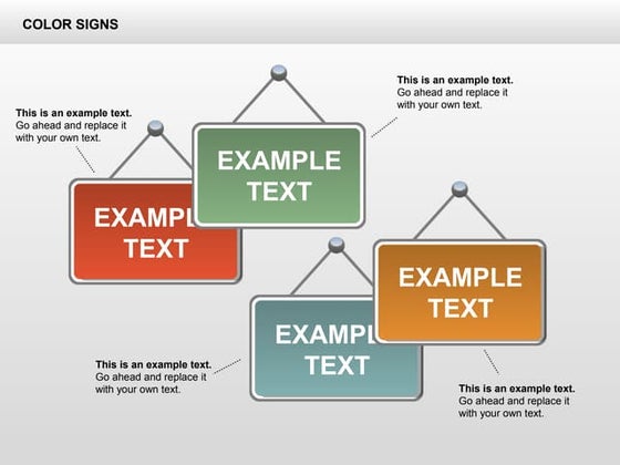 Color Process Diagram for PowerPoint by PoweredTemplate.com