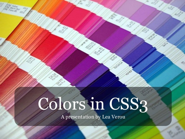 Colors In CSS3
