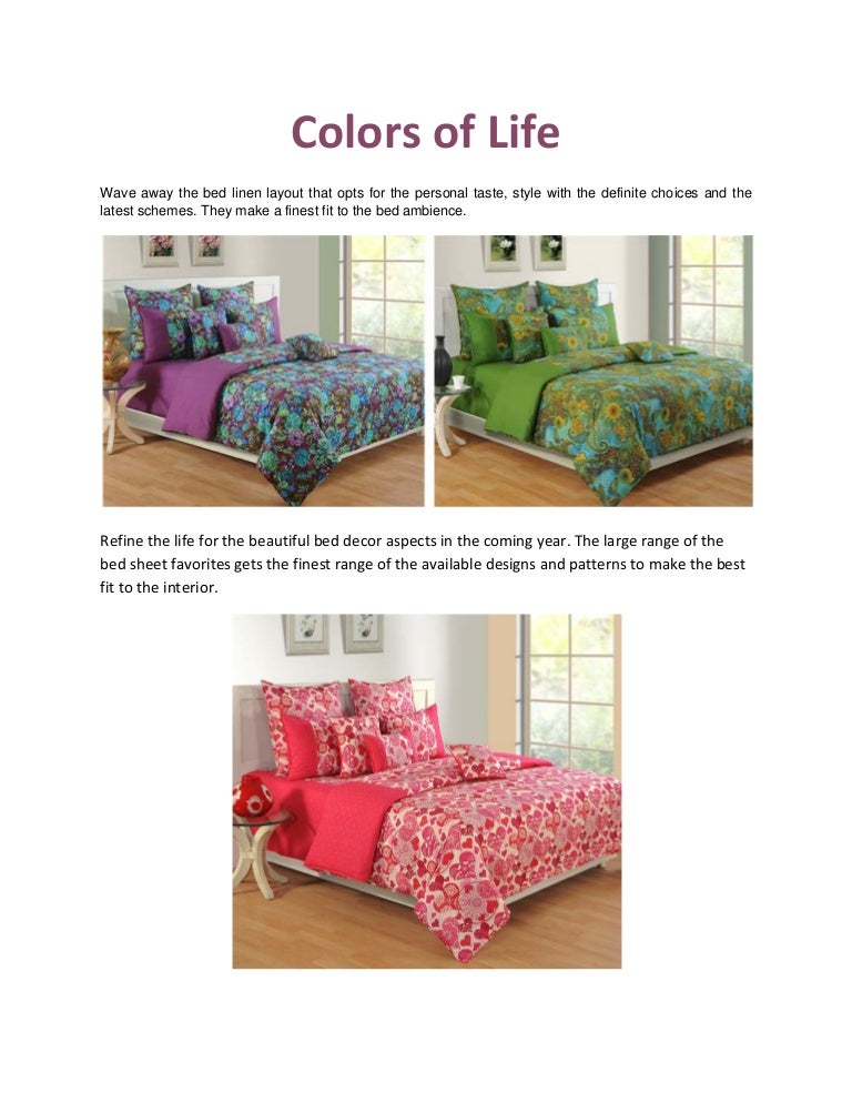 Colors of life bedsheets