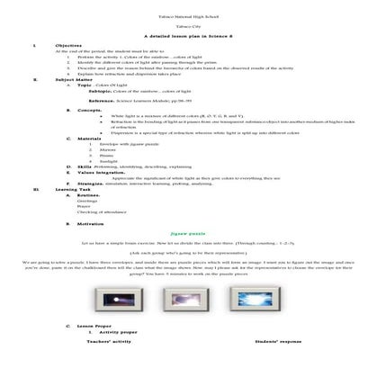 Colors of light activity 1