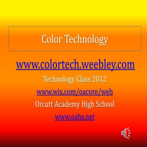 Color technology PowerPoint | PDF