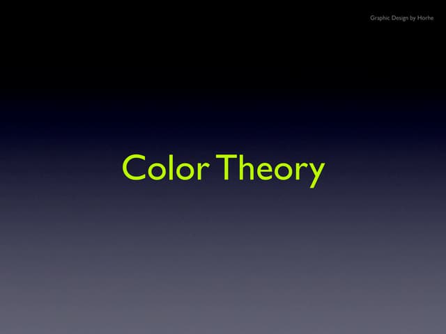 Color theory