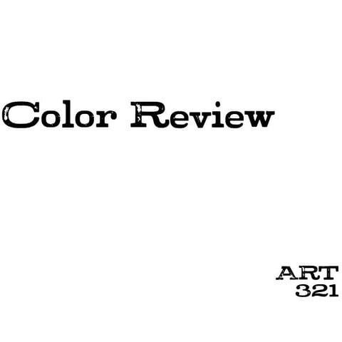 Color Review