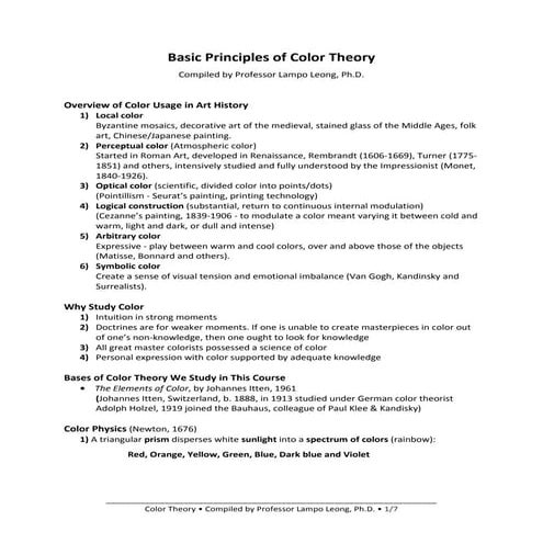 Color theory (1) from Faysal