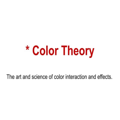Color theory2010