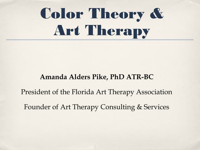 Color Theory Presented by Dr. Amand...