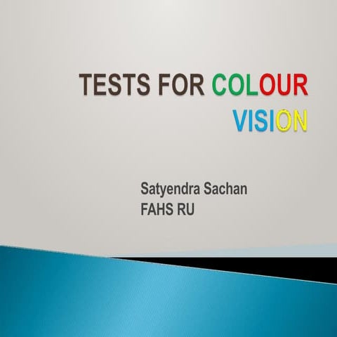 Colour vision test | PPTX