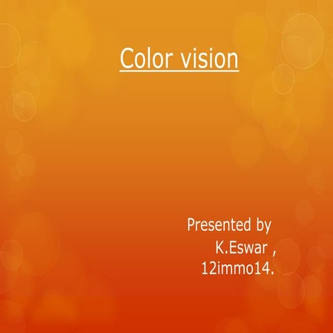 Color vision   