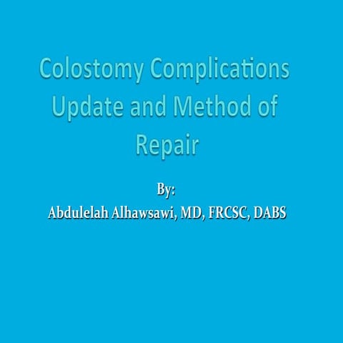 Colostomy complications