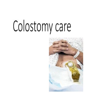 nursing management among ostomates colostomy care
