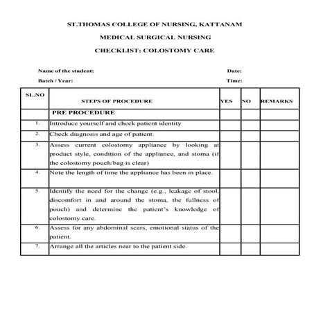 colostomy checklist.docx.checklist demon