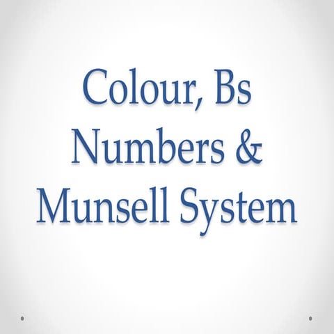 Colour, bs numbers &amp;