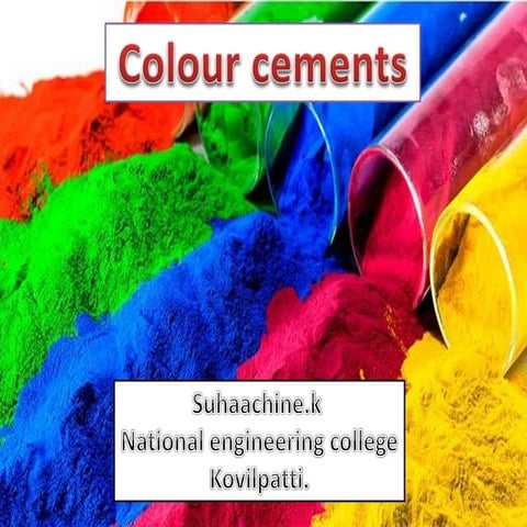 Colour cement and white cement 