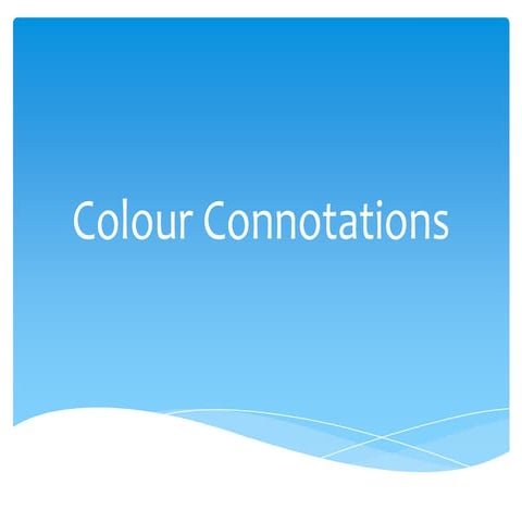 Colour connotation | PPTX