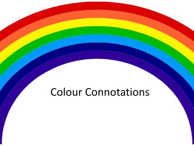 Connotations of colour | PPTX