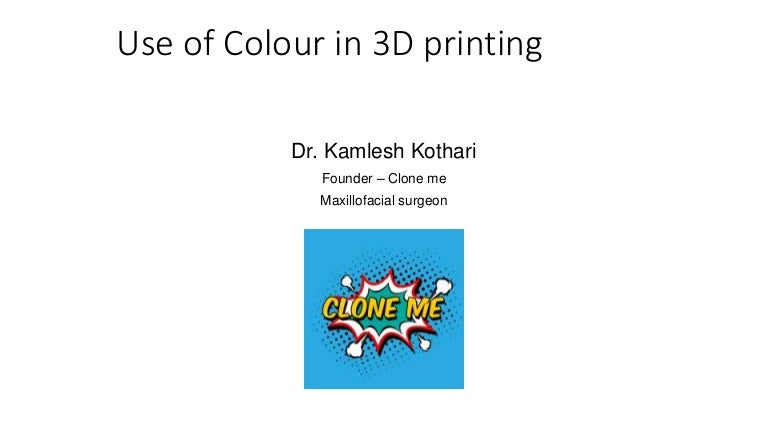 Colour In 3d Prinitng
