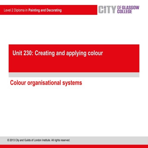 Colour organisational systems 1