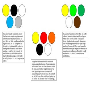 Colour palette analysis
