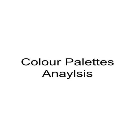 Colour palettes