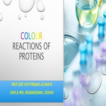 Colour reaction of proteins