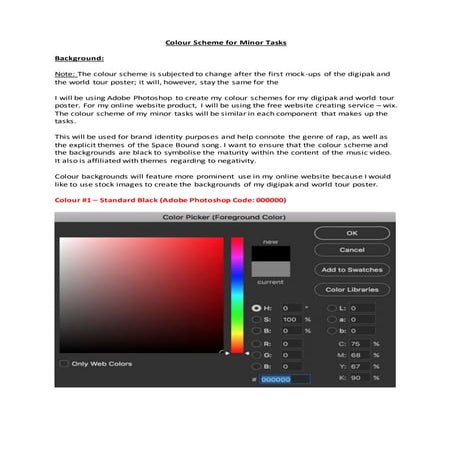 Colour Scheme for Minor Tasks
