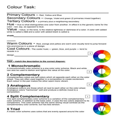Colour task sal