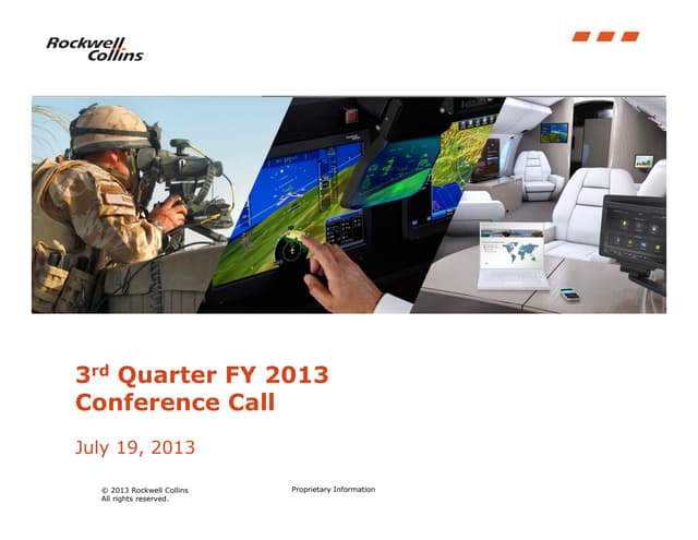 Q3 2013 Rockwell Collins, Inc. Earnings Conference Call