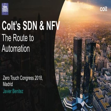 Colt SDN and NFV - The Route to Automation 
