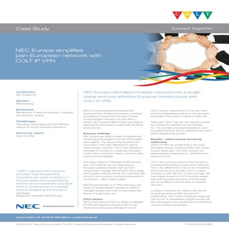 Asif Sadiq comments on NEC Europe outsourcing