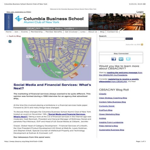 Financial Services and Social Media, What's Next?