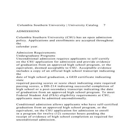 Columbia Southern University University Catalog 7AD.docx